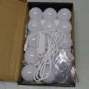 14 Bulbs LED Vanity Lights for Mirror, 3000K 4000K 6500K & 10-Brightness, Wire Length Adjustable, USB Cable, Hollywood Mirror Lights for Makeup Dressing Room Bathroom, White