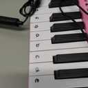 Hricane Piano Keyboard, 61 Keys Beginner Electronic Keyboard Portable Digital Music Keyboard, Early Education Music Instrument with Microphone & Music Sheet Stand