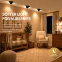 Recessed Light Cover, Can Light Covers 4 Pack 0% Translucent Half Shade Stick-On with Super Strong Double-Sided Tape, Solid Black, Easy Install for 4 Inch (4, 4 INCH)