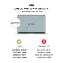 URBAN ARMOR GEAR UAG Designed for MacBook Air 15" Case 2023-2025 M2/M3/M4 (A3241 A3114 A2941) - Translucent Clear Rugged Tactile Grip Laptop Protective Cover, Plyo Ice/Black