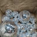 17 Pcs Disco Ball Decor: Mini Large Assorted Size Hanging Mirror Disco Ball Sets - Silver Party Ornaments for Stage Club Prom Props 70s Weddings Dance Music Birthday(12, 8, 6, 4, 3.2 Inch)