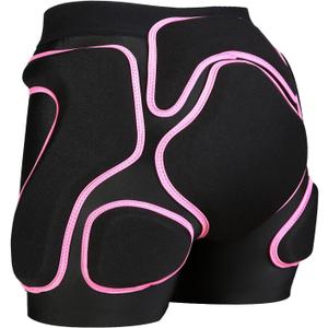 3D Protection Padded Shorts, Hip Butt Tailbone Crash Pad Pants, Impact Protective Gear for Figure Skating Snowboarding Ski Roller Skateboard, M
