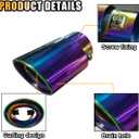 Stainless Steel Car Exhaust Tip, 2.5" Inlet 3.3" Outlet Adjustable Chrome-Plated Finish Exhaust Tailpipe, Car Exhaust Pipe Modification Tail Throat Tail Pipe, Fit for Most Cars (Straight, Multicolor)