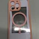 for iPhone 15 Pro Max Case, Compatible with MagSafe, Built-in Privacy Screen Protector and Camera Protection, Anti Spy Full Body Dustproof Shockproof Hard Phone Case 6.7", Pink