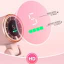 PlayHot Portable Handheld Turbo Fan, 5-Speed Personal Fans, 5000mAh Rechargeable Fans Up to 12 Hours, Weight only 0.6lb Small Fan, Hand/Neck/Desk Fan 3 IN 1, Beach Vacation Essentials(Pink)