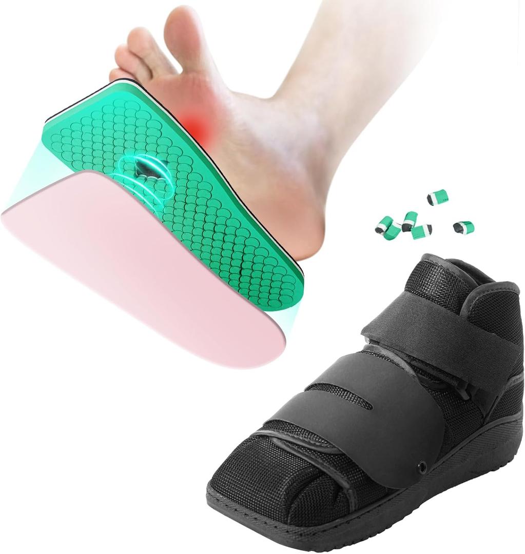 Closed Post Op Shoe, Post Op Shoes, Fracture Medical Walking Shoes for Male and Female-Post Surgery or Operation Foot Support, Broken Foot or Toe, with PegAssist Insole (L, 1 PC)