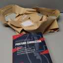 Fit Geno Posture Corrector for Women Invisilite: Invisible Lightweight Back Brace for Neck Shoulder & Upper Back Pain Relief - Improve Posture Correct Hunchback Slouching Under Clothes Large (L (Under Bust 32"- 38"), Beige)