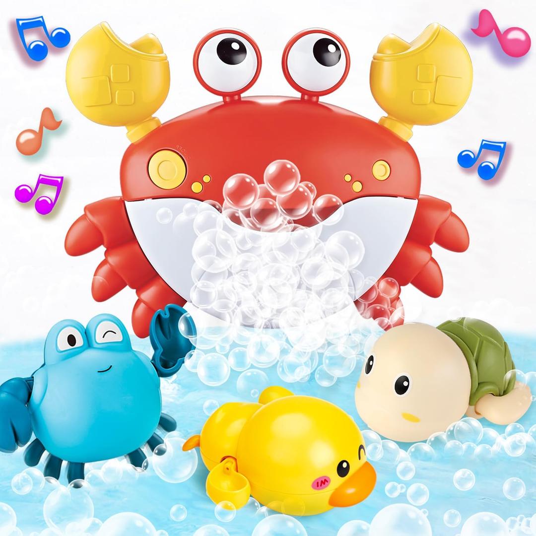 Baby Bath Toys for Toddlers, Crab Bath Bubble Maker with 12 Songs, 3 Pack Wind-up Pool Toys for Kid, Bathtub Toys As Birthday Gift for Boys Girls Baby Bath Toys for Toddlers, Crab Bath Bubble Maker with 12 Songs, 3 Pack Wind-up Pool Toys for Kid, Bathtub Toys As Birthday Gift for Boys Girls