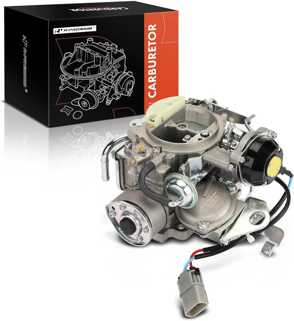A-Premium 2 Barrel Carburetor Compatible with Nissan Pathfinder 1987-1988, 720 1983-1986, Pickup 1994-2004, Bluebird 1984, Datsun 1985, Atras 1990, Vanette 1986, Caravan 1986, 2.4L, Electric Choke