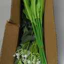 4 Kinds 60PCS Silk Tulip Artificial Flowers Eucalyptus Stems, Fake Flower Suitable for Vase Bedroom Kitchen Decor Home Party Table Wedding Decor DIY Floral Decoration