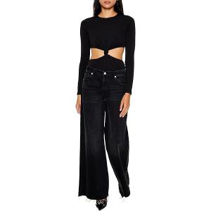 Forever 21 womens Knotted Cutout Bodysuit, L