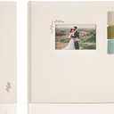 Premium Scrapbook Album with Window and Writing Space – 100 Pages holds 500 Photos of Different Sizes – Wedding, Baby, Travel & Family Memories – 13" x 11.6" - Oat