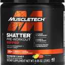 Pre Workout + Weight Loss MuscleTech Shatter Ripped PreWorkout Pre Workout for Men & Women PreWorkout Energy Powder Drink Mix Energy + Weight Loss Formula Rainbow Candy (40 Servings)