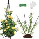 2 Pack Garden Trellis for Climbing Plants, Garden Trellis Rustproof Plastic Coated Metal Plant Support for Vegetables, Vines and Rose Bushes (4.0 FT)