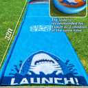 Spring Water Slip and Water Slide, 32FT Lawn Slip n WaterSlide for Kids Adults, Backyard Summer Outdoor Water Toys with Sprinkler, 2 Inflatable Bodyboards