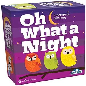 Outset Media Oh What A Night Game - Cooperative Family Party Game, Outset Media, Fun Guessing Game for Parties, Families & Holidays, Wacky Game Night, 3-8 Players, 20-30 Mins, Ages 12+