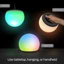 Monster LED 7-inch Orb Color Flow Smart Portable LED Light Ball, Indoor/Outdoor Use, Mobile App Control Compatible with Alexa, Siri and Google Assistant