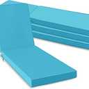 Chaise Lounge Cushions Outdoor Set of 4 - Waterproof and Fade Resistant Sun Lounger Replacement Cushions - Patio Lounger Pads with Removable Cover for Pool, Deck, Lawn, 80 x 26 x 3 Inch, Teal