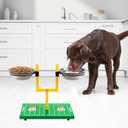NFL Los Angeles Rams Goalpost Football Field Dog Feeder – Adjustable Elevated Dog Bowls with Stand, 2 Stainless Steel Bowls, Non-Slip Rubber Feet, Raised Pet Feeder for Large & Small Dogs, Cats.