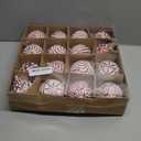 16Pcs Vintage Rustic Christmas Ball Ornaments - Large Shatterproof Neutral Christmas Ornaments Set Farmhouse Christmas Decor for Xmas Tree Home Party Holiday (Red)