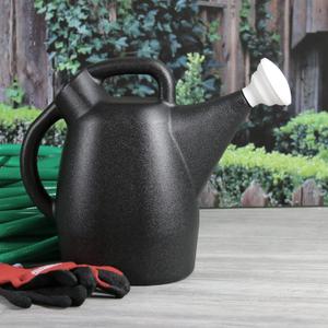 Chapin International 47998: 2-Gallon Tru-Stream Outdoor and Indoor 100% Recycled Plastic Watering Can, Removable Nozzle, Black