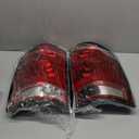 OKLPF Rear Brake Tail Light Compatible With 2007-2014 GMC Sierra 1500 2500HD 3500HD Replace 25958484 25958485,Replace Red Taillight Assembly,Driver and Passenger Side,Included Bulbs and Harness (Black)