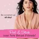 Hollywood Fashion Secrets Silicone Nipple Covers Reusable  Adhesive Nipple Pasties for Women, Invisible Breast Covers, Light Shade, Size 2, Up to 25 Uses, 1 Pack (Beige)