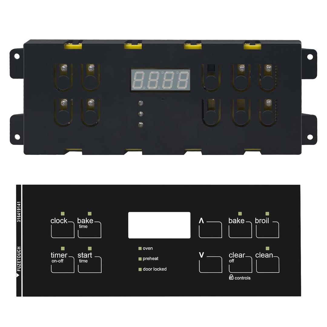 316557118 Oven Control Board Replacement Compatible with Frigidaire Kenmore Electronic Clock/Timer Display 316418208 316557108, 120V, 60 Hz (Include The Covering Panel)