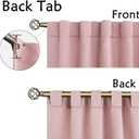 BGment Short Blackout Curtains 30 Inch Length for Small Windows - 34 x 30 inch Curtains Rod Pocket and Back Tab Thermal Insulated Room Darkening Curtains for Kitchen/Cafe Room, 2 Panels, Baby Pink