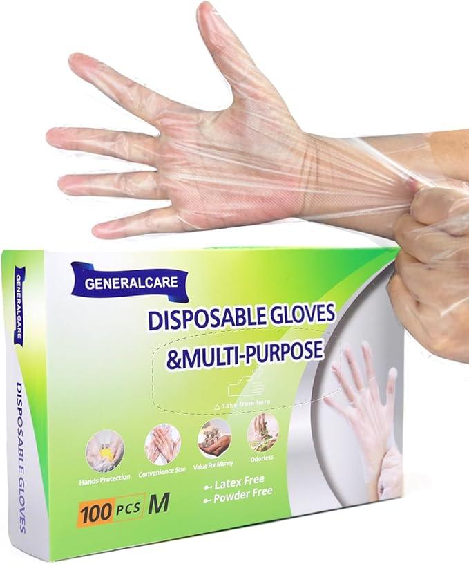 Disposable TPE Cooking Gloves, Ideal for Cleaning and Food Prep, Latex & Powder Free, Food safe, S