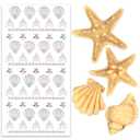 2 x Teenitor 4pcs Starfish Hair Clip, Mermaid Hair Accessories, Face Gems Seashell Hair Clip, Mermaid Accessories for Mermaid Costume Women Girls