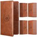 CoBak Restaurant Check Presenters, Guest Check Card Holder with Fork&Spoon Imprint, Restaurant Bill Holder, Check Presenters for Restaurants, Servers, Bars, Hotels, Waiter, Waitress - Brown 20 Pack