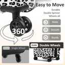 Checked 24inch Luggage with Spinner Wheels,Cheetah