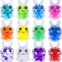 12 Pcs Squishy Toys Stress Balls, Mini Bunny Squishies Fidget Toy for Kids Party Favors, Squeeze Sensory Toys for Boys Girls Classroom Prizes Goodie Bag Fillers Easter Egg Fillers Basket Stuffers