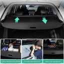 Powerty Cargo Cover for 2010-2014 2015 Toyota Prius 1.8L Accessories Trunk Cover Retractable Trunk Shielding Shade Cargo Luggage Cover Black（Not Fit Toyota Prius C and Toyota Prius V）