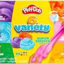 Play-Doh 6 Variety Compounds - Super Stretch, Play Foam, Butter, Cloud, Compound Packs