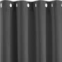 Yakamok 72 Inch Long Blackout Curtains for Bedroom, Thermal Insulated Room Darkening Curtains, Light Blocking Blackout Drapes for Living Room- 2 Panels,52x72 Inch, Charcoal Grey