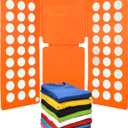 Shirt Folding Board, T Shirt Folder Board Clothes Folding Laundry Organizer Dress Pants Towels Folder for Kids to Fold Clothes (Orange)