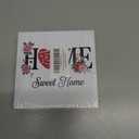 HTBIG Wooden Box Sign Home Sweet Home Farmhouse Homes Decorations Sign Desk Decor for House Bedroom Living Room Kitchen Tabletop Shelf Table, House Warming Gifts 5 x 5 Inches