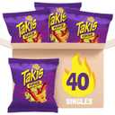 Takis Fuego 40 Count Snack Size Multipack - Extreme Spicy Rolled Tortilla Chips Hot Chili Pepper & Lime Flavored, BBD 08/19/2026