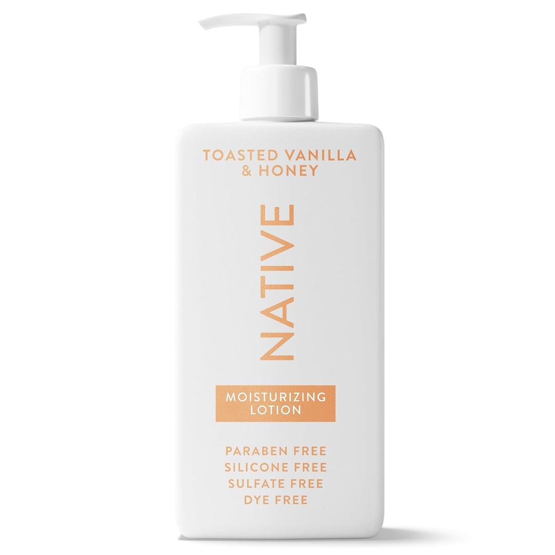 Native Body Lotion Contains Naturally Derived Plant-Based Moisturizers for Women and Men | Restores Dry Skin, Toasted Vanilla & Honey, 16.5 fl oz
