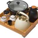 HOLD N’ STORAGE Heavy-Duty Premium Collection Pull Out Cabinet Organizer - Wooden Cabinet Drawer Slide Outs (Wood, 24 Inch)