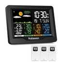 Weather Station Wireless Indoor Outdoor Thermometer Digital with Atomic Clock, Barometric Pressure, Forecast Station with USB Port Thermometer Wireless Humidity Barometer Monitor