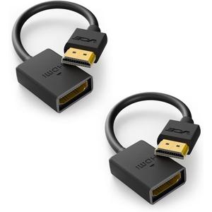 VCE 2-Pack HDMI Male to Female Swivel Adapter HDMI Extension Gold Plated Converter for Google Chrome Cast, Roku Streaming Stick