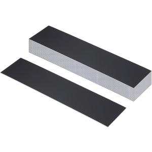 PATIKIL 8x2inch Blank Name Plates, 15Pcs Custom Engraved Name Plate Rectangle Laser Engraving Blanks for Personalized Office Desk DIY Painting Supplies, Black, White