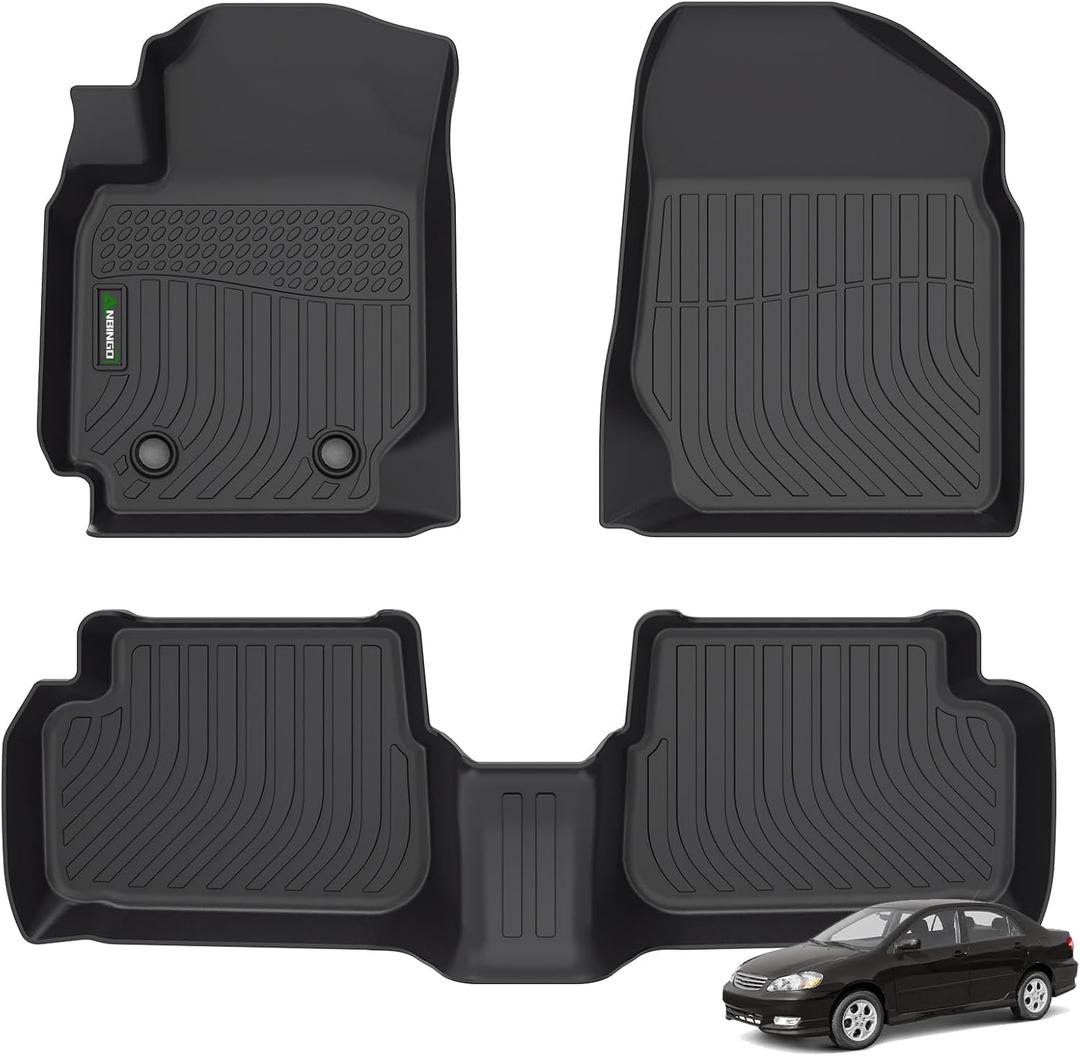 ANBINGOFit for Toyota Corolla Floor Mats 2003-2008 (Not Fit Front Seats with Heated Vents Underneath) for Toyota Corolla Car Mat All Weather Mats for Corolla TPE Car Matt Rugs for Corolla