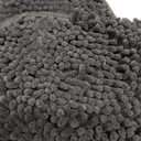 OLANLY Toilet Rugs U-Shaped 24x20, Extra Soft Absorbent Chenille Contour Bathroom Rugs for Toilet, Dry Quickly, Machine Washable, Non-Slip Bath Mat, Black