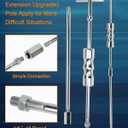 ReluxGo Inner CV Axle Puller Removal Tool with 5/8"-18 Slide Hammer and Extension Upgraded Pole, CV Joint Removal Tool with 63mm 48mm CV Joint Fork and Outer CV Joint Adapter Steel Cable Adapter