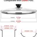 10 Inch Pan Lid, 10 Inch Frying Pan Lids, Tempered Glass Cast Iron Lid for Skillets, Fry Pan, Wok Pot (10 inch)