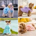 Sanwuta 8 Pieces Dog Dresses for Small Dogs Medium Puppy Clothes Girl Dog Outfit Cute Bowknot Pet Skirt Soft Lightweight Summer Apparel for Cats Puppies Party Wedding Photo Wear
